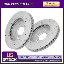 Pair Front Disc Brake Rotors For 2005-2007 2008 2009 2010 Ford Mustang Base