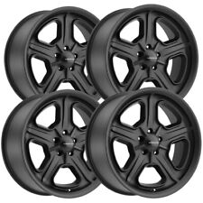 Set Of 4 Staggered Vision 147 Daytona 15 5x4.5 -7mm Satin Black Wheels Rims