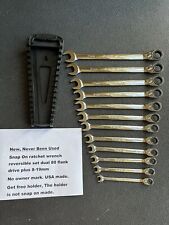Snap On Ratchet Wrench Set Ratcheting Flank Drive Plus Reversible Metric 8-19mm