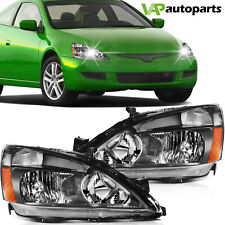 Fits 2003-2007 Honda Accord 24dr Headlights Assembly Pair Replacement Headlamps