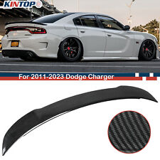 Rear Trunk Spoiler Wing For 2011-2023 Dodge Charger Srt Sxt Carbon Fiber Style