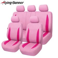 Flying Banner Universal Car Seat Cover Protectors Rear Split Pink For Women Girl
