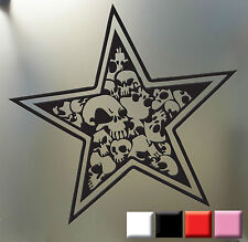 Star Skull Sticker Punk Goth Car Truck Window Decal Nautical Skulls And Stars