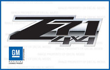 Set Of 2 2007 - 2013 Chevy Silverado Z71 4x4 Decals - Fsblk 3d - Black Stickers