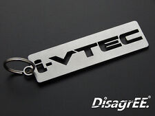 I-vtec Keychain For Honda Civic Accord S2000 - Stainless Steel Shiny