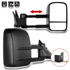 Pair Manual Tow Mirrors For 88-98 Chevy Gmc Ck 1500 2500 3500 Pickup Trailer