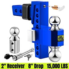 8 Adjustable Drop Hitch 2 Receiver Trailer Hitch Heavy Duty Towing Hitch Truck