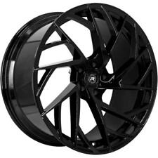 22 Inch 22x10.5 Lexani Mugello Gloss Black Wheels Rims 5x130 40