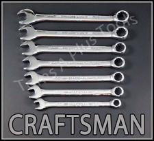 Craftsman Hand Tools 7pc Polished Chrome Metric Mm 12pt Combination Wrench Set