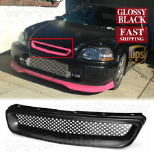 For Honda Civic Ejek 96-98 Jdm Type R Glossy Black Mesh Abs Front Hood Grille