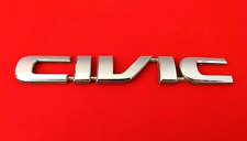 2001-2005 Honda Civic Coupe Sedan Rear Lid Emblem Logo Badge Chrome Letters Oem