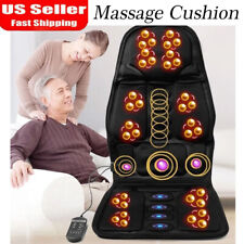 8 Mode Massage Seat Cushion With Heated Back Neck Massager Chair Home Car New