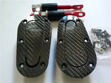 Carbon Fiber Racing Car Bonnet Plus Flush Mount Hood Latch Steel Pin Locking Kit