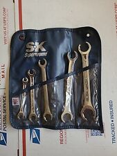 Sk 5pc 6 Point Sae Superkrome Flarenut Wrench Set 381 Made In The Usa