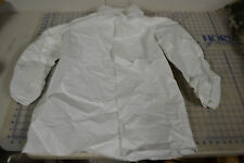 White Work Shirt Disposable Size Medium Dupont Protective Button Front Paint