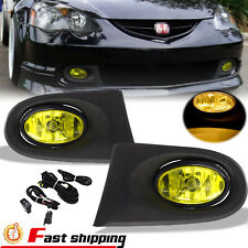Fit 02-04 Acura Rsx Coupe Type-s Yellow Lens Front Bumper Driving Fog Light Lamp