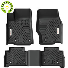 3pcs Floor Mats For 2022-2024 Jeep Grand Cherokee All Weather Tpe 3d Mold Liners
