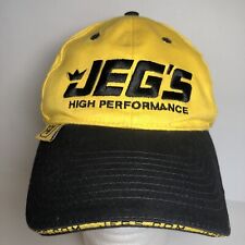 Jegs High Performance Parts Black Yellow Adjustable One Size Hat Cap - 24
