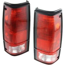 Halogen Tail Light Set For 1982-1993 Chevy S10 Left Right Clearred Lens 2pcs