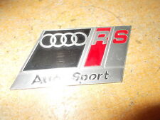 Audi Sport Rs Logo New Metal Plaque Plate Emblem Auti Quattro Tt Rs A8 R8 A6 A4