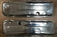 1970-1995 Chevy V8 Engine Big Block 454 Steel Valve Covers Chrome Low Profile