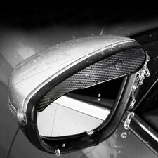 2x Car Carbon Fiber Black Rear View Mirror Rain Visor Guard For Auto Accessories