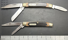 Old Timer Schrade 33ot 34ot Pocketknives Great Used Lot Of 2