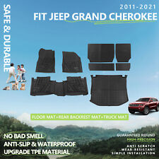 For 2011-2021 Jeep Grand Cherokee Floor Mats Cargo Mat Backrest Mat Trunk Liners