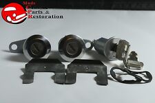 67-69 Mustang Ford Ignition Door Lock Cylinder Keys Set Kit