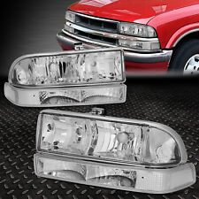 For 98-04 Chevy S10 Pickup Blazer Chromeclear Corner Headlight Bumper Head Lamp