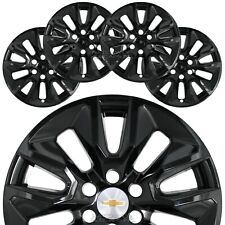 For Chevrolet Silverado 1500 2019-2024 Black 20 Wheel Skins Hub Caps Rim Covers