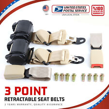 2 Set Universal New Adjustable Extension Belt Car Safety Belt Buckle Ends Beige