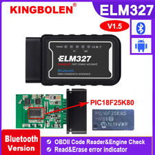 Elm327 V1.5 Bluetooth Obd2 Scanner Code Reader Pic18f25k80 Car Diagnostic Tool