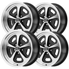 4 American Racing Vn501 Mono Cast 15x7 5x4.5 0mm Blackmachined Wheels Rims