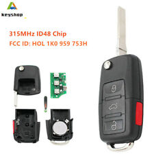 31 Button Flip Remote Key Fob 315mhz Id48 Chip For Volkswagen 1k0 959 753 H