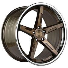 20x920x11 Staggered Vertini Wheels Rfs1.7 Brushed Dual Bronze With Chrome