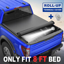 8ft Long Bed Soft Truck Tonneau Cover For 2009-2014 Ford F150 F-150 Roll Up