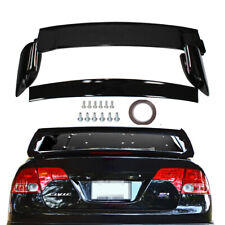 For 06-11 Civic 4dr Gloss Black Painted Mugen Style Rr 4pic Trunk Wing Spoiler