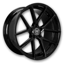 22 Inch 22x9 Lexani Stuttgart Gloss Black Wheels Rims 5x4.5 5x114.3 35