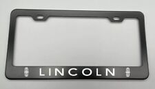Laser Engraved Lincoln Black License Plate Frame Stainless Steel Fit