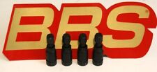 4 Real Bbs 11mm Opening Black Aluminum Valve Stems Bbs Logo Caps 56.15.017