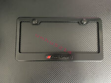 1xblackred Audi Sport 3d Emblem Black Stainless License Plate Frame Rust Free