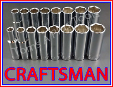 Craftsman Hand Tools 16pc Deep 38 Sae Metric Mm 6pt Ratchet Wrench Socket Set