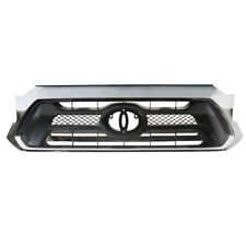 Fit For 2012 2013 2014 2015 Toyota Tacoma Front Bumper Grille Chrome Shell Black