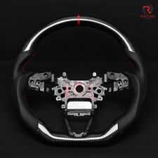 Real Carbon Fiber Flat Customized Sport Universal Steering Wheel 2018-23 Accord