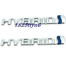 Set 3d Metal Hybrid Emblem Fender Badge Logo Decal Replacement For Universal Car