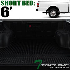 Topline For 1983-2011 Ford Ranger 6 Feet Rubber Truck Bed Trunk Mat Liners - Blk