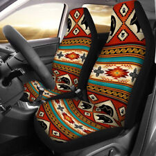 2pc Car Seat Covers Native Indian Aztec Boho Front Seat Auto Protector Universal