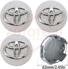 Set Of 4 Toyota Wheel Rims Center Caps Silverchrome Logo 62mm Camry