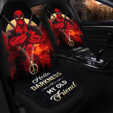 Deadpool Hello Darkness My Old Friend Zipper Pattern Car Seat Covers